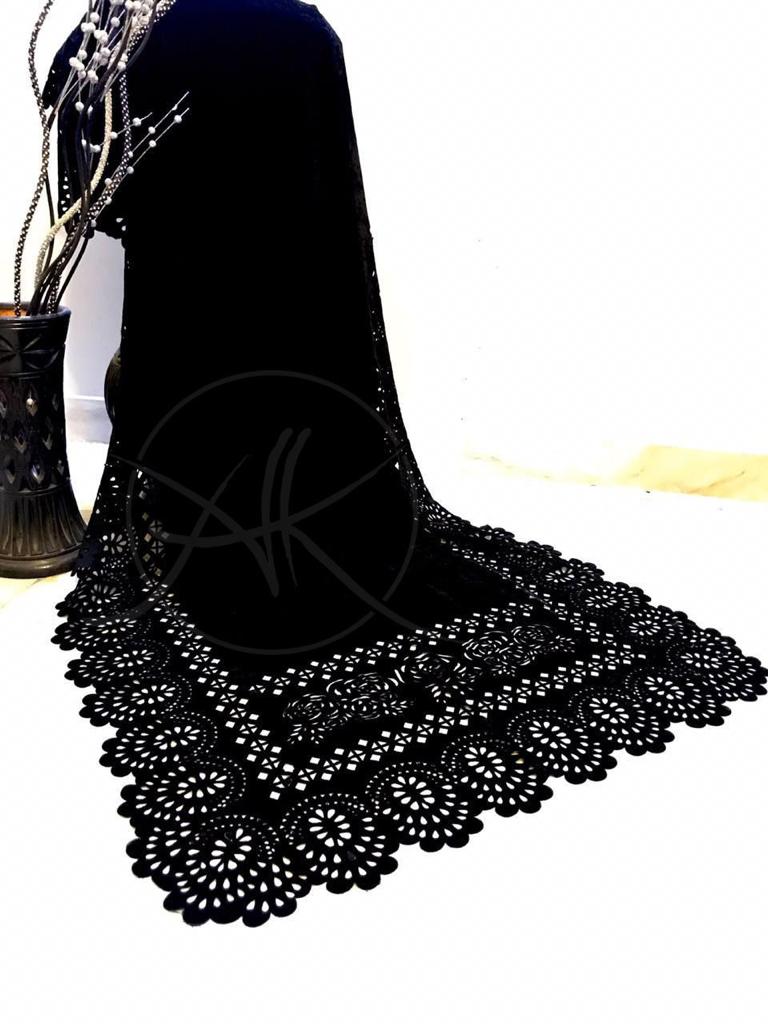 Laser Cut Velvet Shawls