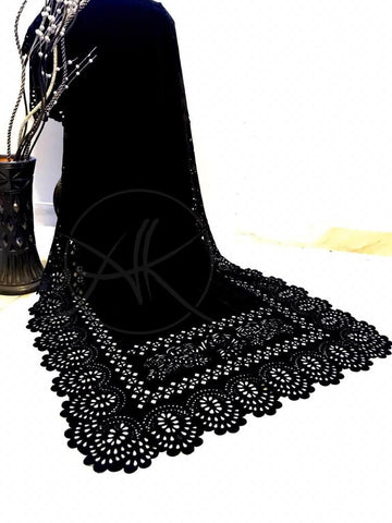 Laser Cut Velvet Shawls