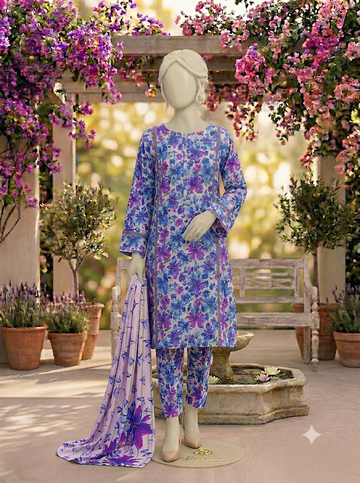 Digital Printed Lawn 3pc - Unstitch