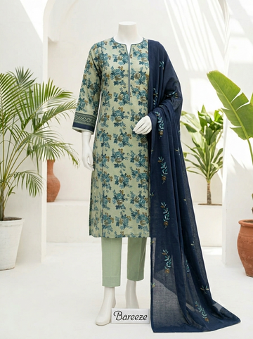 Digital Printed Lawn 3pc - Unstitch