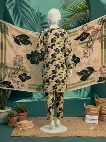 Digital Printed Lawn 3pc Unstitch - Feal