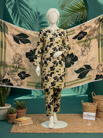 Digital Printed Lawn 3pc Unstitch - Feal