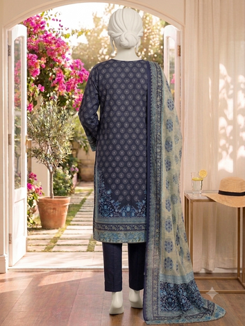 Digital Printed 3pc Lawn Unstitch - Arabesque