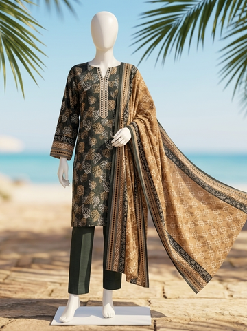 Digital Printed Lawn 3pc - Unstitch