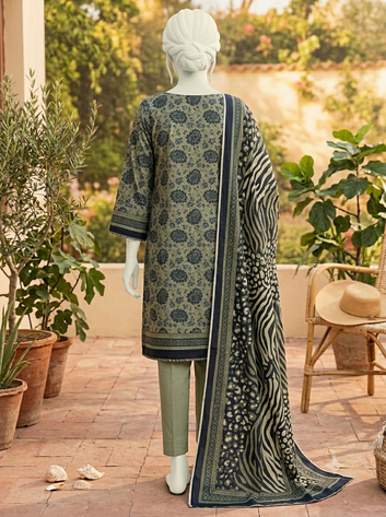 Digital Printed Lawn 3pc Unstitch - Paisley