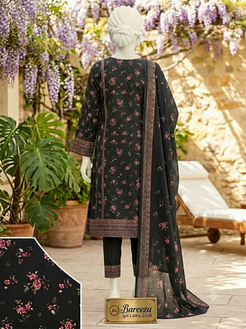 Digital Printed Lawn 3pc - Unstitch
