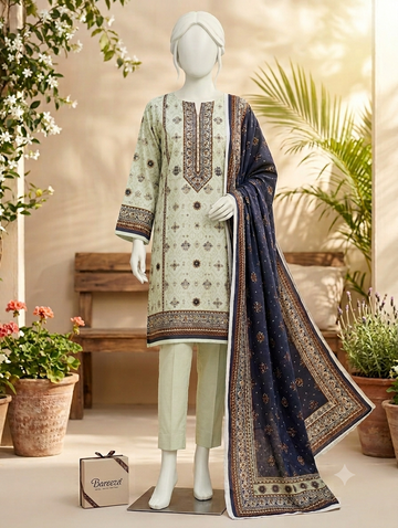 Digital Printed Lawn 3pc - Unstitch