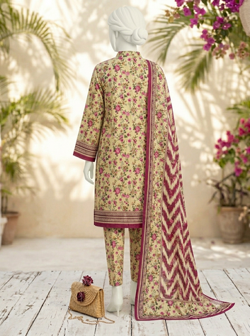 Digital Printed Lawn 3pc - Unstitch