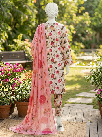 Digital Printed Lawn 3pc Unstitch - Blossoms
