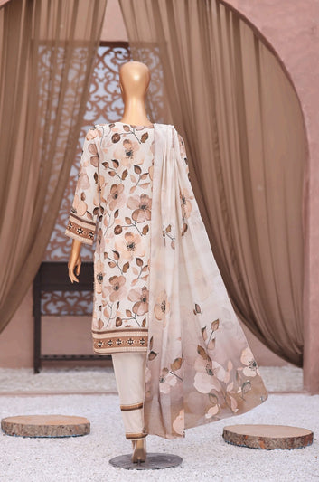 Digital Printed Swiss Lawn Dress - Three Piece
