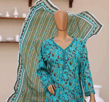 Digital Printed Swiss Lawn 3pc Dress