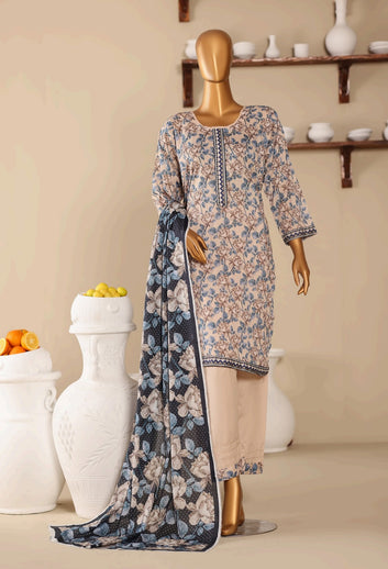 Digital Printed Swiss Lawn 3pc Dress