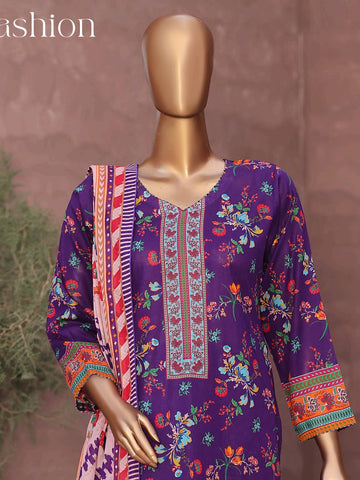 Digital Printed Swiss Lawn 3pc Dress
