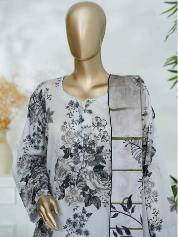 Digital Printed Swiss Lawn 3pc Dress