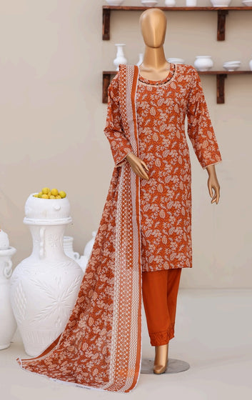 Digital Printed Swiss Lawn 3pc Dress