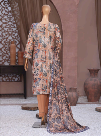 Digital Printed Swiss Lawn 3pc Dress