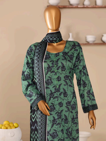 Digital Printed Swiss Lawn 3pc Dress