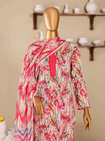 Digital Printed Swiss Lawn 3pc Dress
