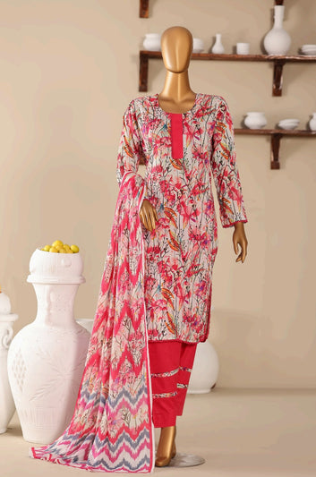 Digital Printed Swiss Lawn 3pc Dress