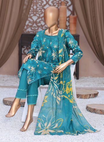 Digital Printed Swiss Lawn 3pc Dress