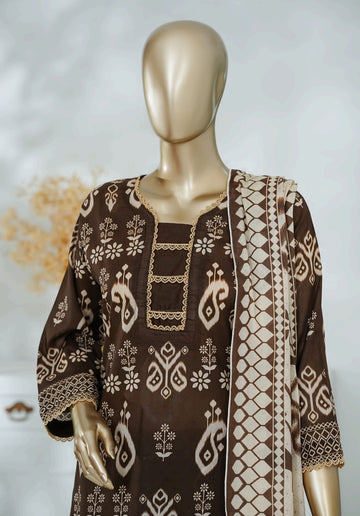 Digital Printed Swiss Lawn 3pc Dress