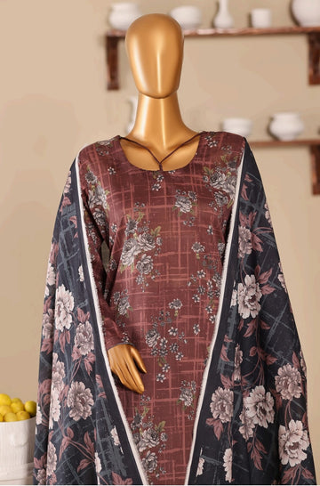 Digital Printed Swiss Lawn 3pc Dress