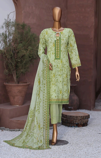 Digital Printed Swiss Lawn 3pc Dress