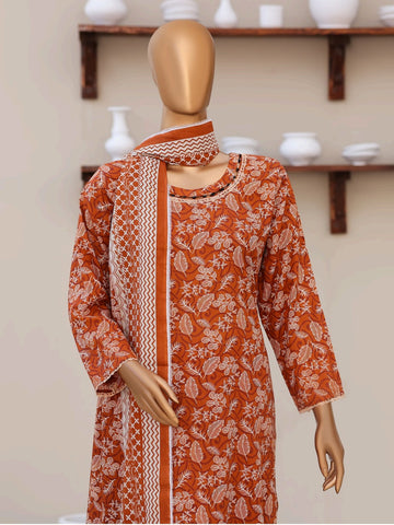 Digital Printed Swiss Lawn 3pc Dress
