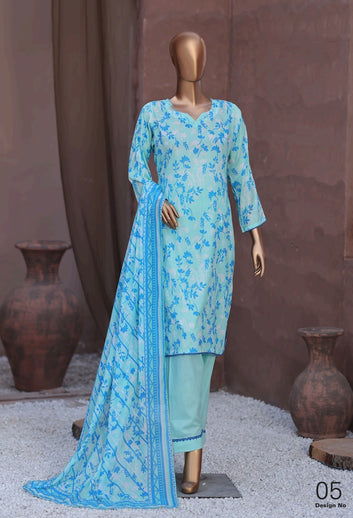 Digital Printed Swiss Lawn 3pc Dress