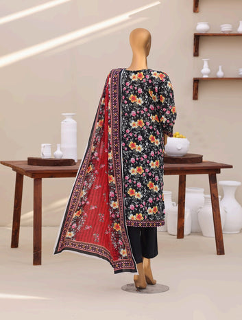 Digital Printed Swiss Lawn Dress - Three Piece