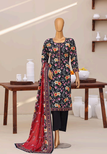 Digital Printed Swiss Lawn Dress - Three Piece