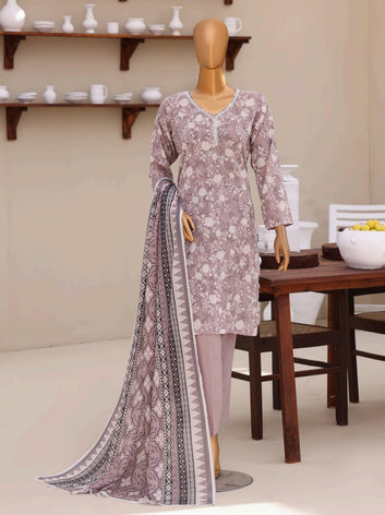 Digital Printed Swiss Lawn 3pc Dress
