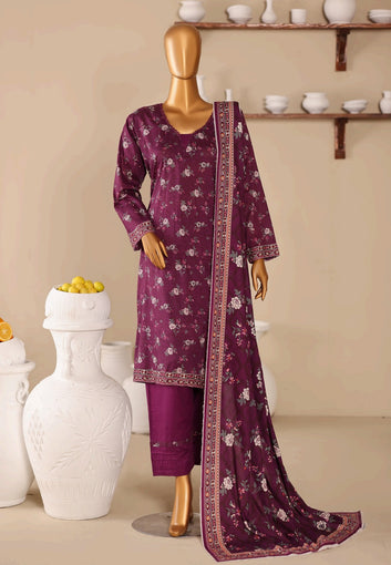 Digital Printed Swiss Lawn 3pc Dress