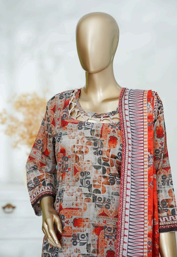 Digital Printed Swiss Lawn 3pc Dress