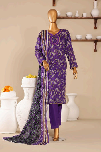 Digital Printed Swiss Lawn 3pc Dress