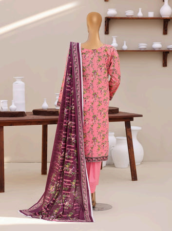 Digital Printed Swiss Lawn Dress - Three Piece