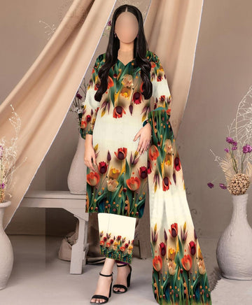 Digital Printed Silk 3pc