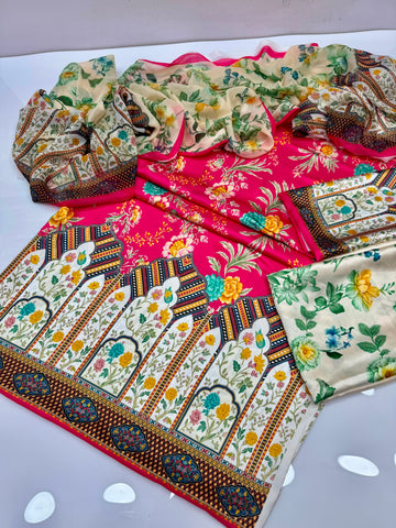 Digital Printed Silk 3pc