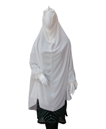 Namaz Makhna with Sleeves (Long Scarf) - 2025 | Off-White Colour
