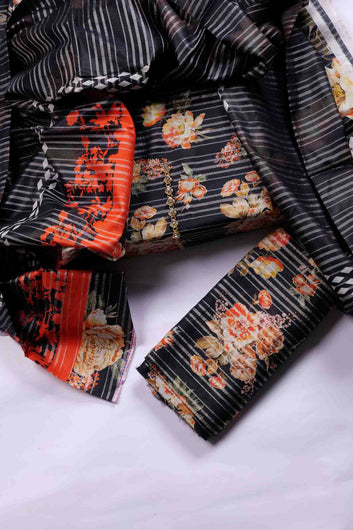 Digital Printed Pure Diamond Lawn 3pc | MS - 25