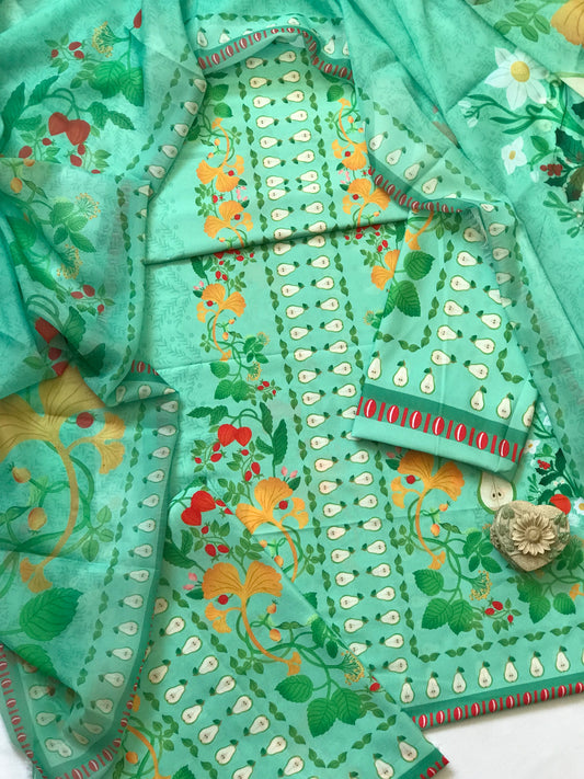 Digital Printed Swiss Lawn Three Piece Dress 2025 | SL 50