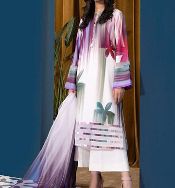 Digital Printed Swiss Lawn Three Piece Dress 2025 | SL 71