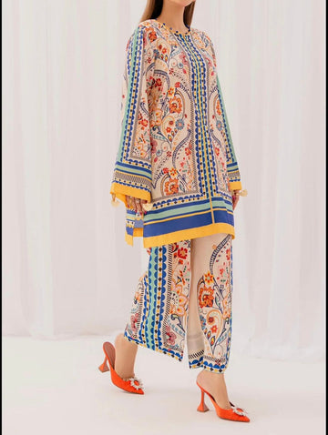 Digital Printed Swiss Lawn Three Piece Dress 2025 | SL 70