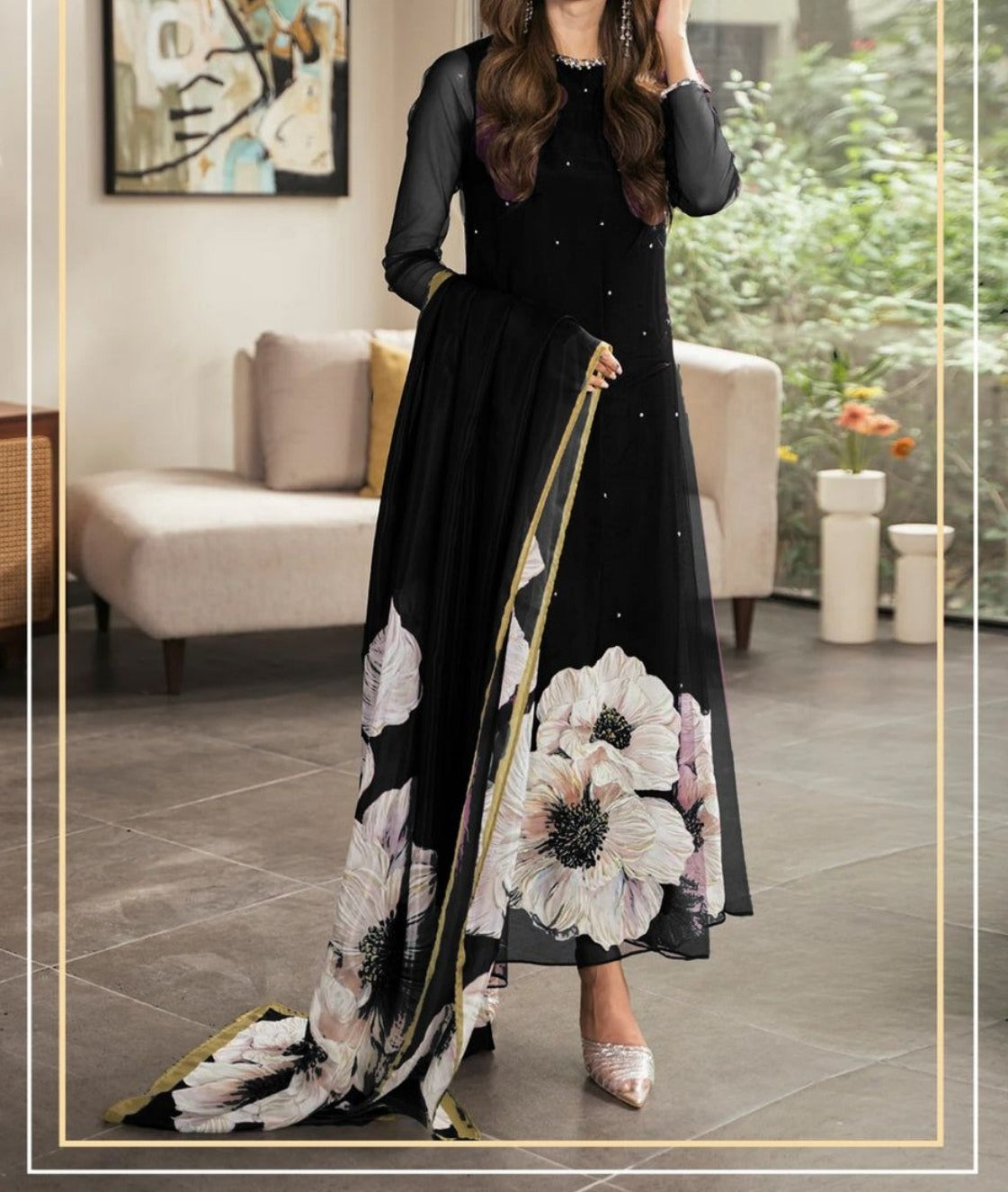 Digital Printed Swiss Lawn Three Piece Dress 2025 | SL 80