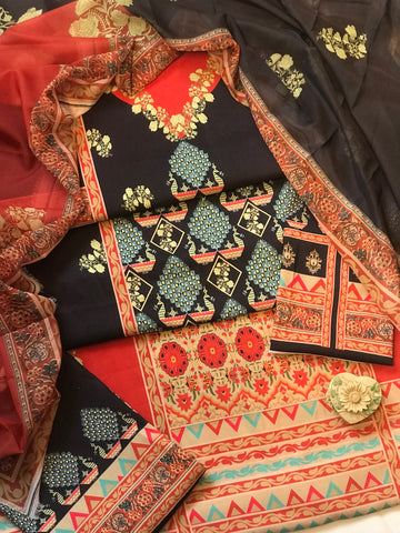 Digital Printed Swiss Lawn Three Piece Dress 2025 | SL 51
