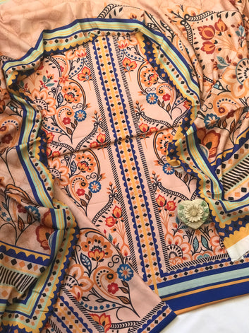 Digital Printed Swiss Lawn Three Piece Dress 2025 | SL 64