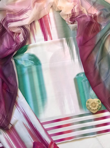 Digital Printed Swiss Lawn Three Piece Dress 2025 | SL 71