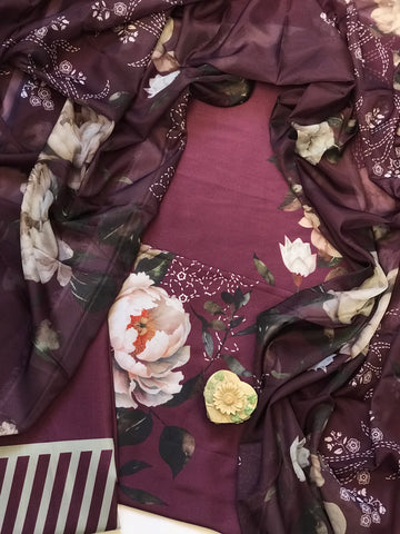 Digital Printed Swiss Lawn Three Piece Dress 2025 | SL 58