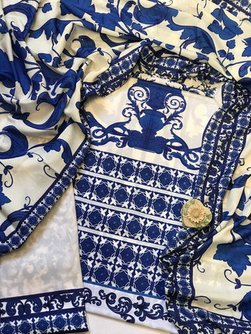 Digital Printed Swiss Lawn Three Piece Dress 2025 | SL 65