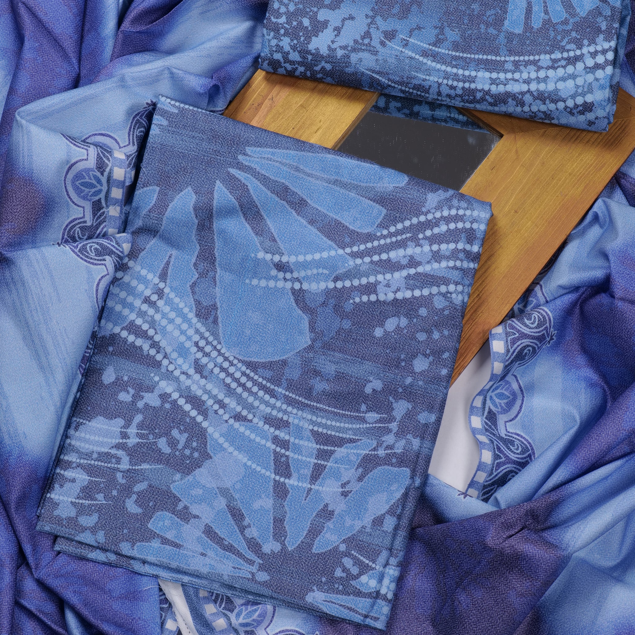 Digital Printed Dhanak Marina Winter 3pc Dress - MS 05